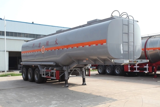 Material de aço 3 eixos de alumínio camião reboque semi-reboque transporte de óleo tanque de combustível