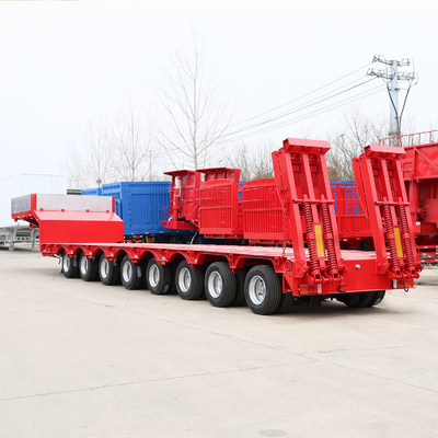 40t 50t 60t 100t Carrinho de carrinho Lowboy Low Bed Semi-trailer Dimensões