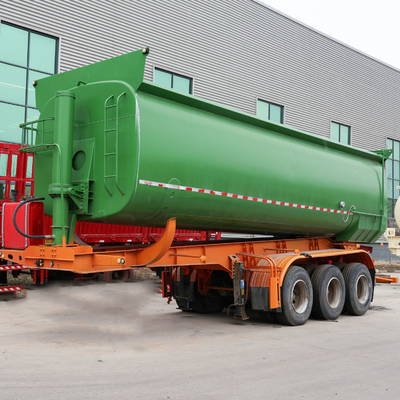 Jost 2&quot; Kingpin Tri Axle 40cbm Tipper/Dump Truck Semi Trailer para clientes africanos