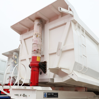 351-450hp Half Pipe Rear Dump Truck Trailer Tipper Semi-trailer com 4 eixos 40cbm 80tons