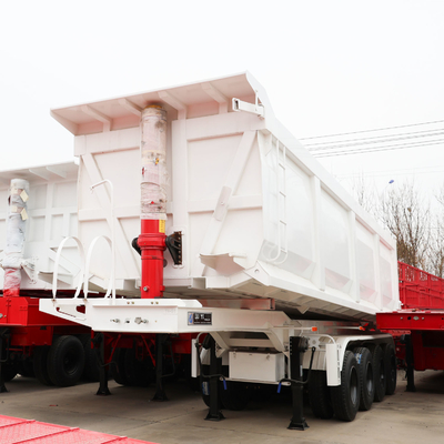 351-450hp Half Pipe Rear Dump Truck Trailer Tipper Semi-trailer com 4 eixos 40cbm 80tons