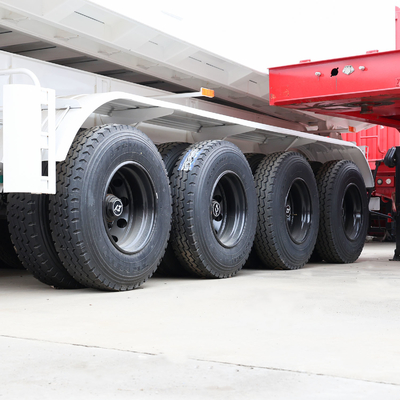 351-450hp Half Pipe Rear Dump Truck Trailer Tipper Semi-trailer com 4 eixos 40cbm 80tons