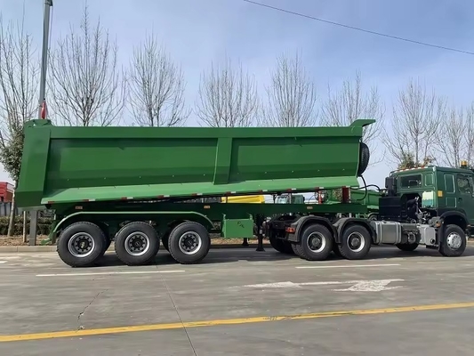 2/3 eixos camião de descarga traseiro semi-reboque para transporte de carvão/minério/materiais de construção