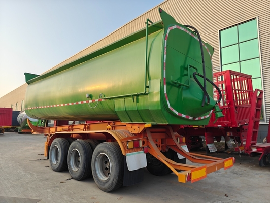 2/3 eixos camião de descarga traseiro semi-reboque para transporte de carvão/minério/materiais de construção