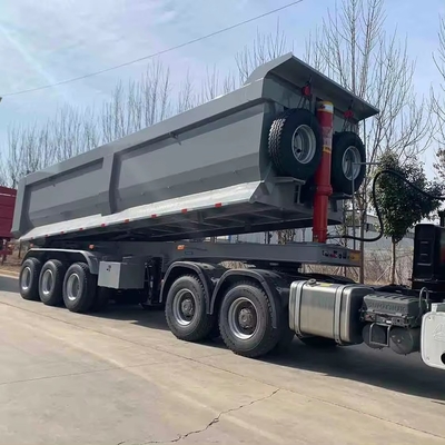 2/3 eixos camião de descarga traseiro semi-reboque para transporte de carvão/minério/materiais de construção