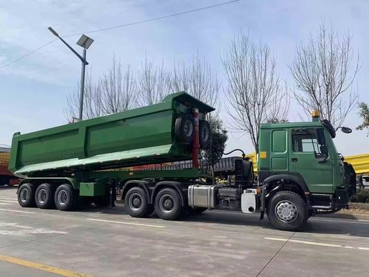 2/3 eixos camião de descarga traseiro semi-reboque para transporte de carvão/minério/materiais de construção