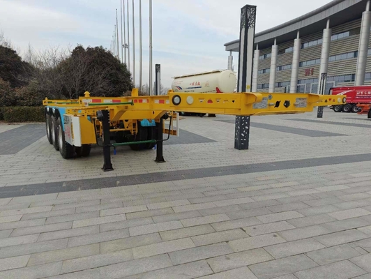 50 T Capacidade de carga Três eixos Esqueleto Semi-reboque para 20FT/40FT Container Chassis