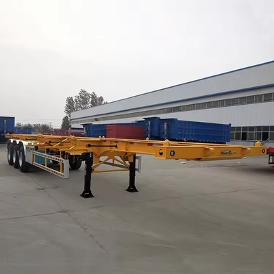 50 T Capacidade de carga 40 FT Chassis esqueleto Semi-reboque para transporte de contentores