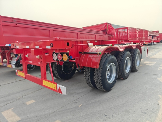 Caminhão esqueleto de 40 pés 45 toneladas Semicontainer Chassis Trailer com 12 pneus