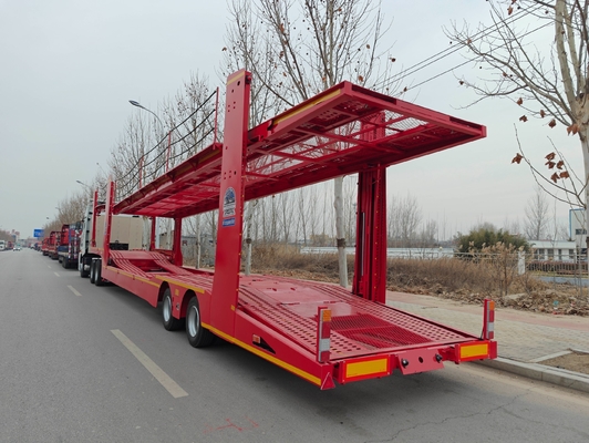 Personalização 2 eixos Esqueleto Quadros Flatbed Self Dump Tipping Car Carrier Truck Semi-trailer