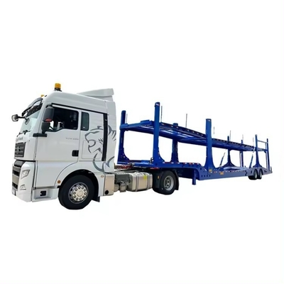 Suspensão Mecânica de aço 2-3 eixos Tractor de transporte Reboque de dois andares Trailer de transporte de carros para carros 6/8/10 Transportes