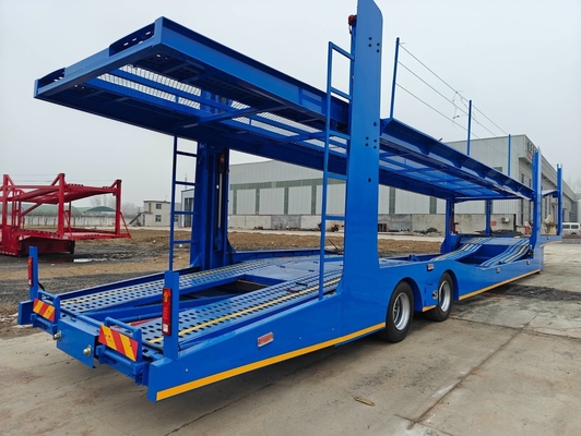 Suspensão Mecânica de aço 2-3 eixos Tractor de transporte Reboque de dois andares Trailer de transporte de carros para carros 6/8/10 Transportes