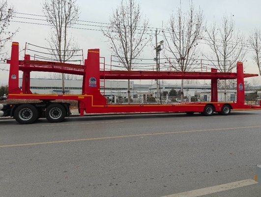 Suspensão Mecânica de aço 2-3 eixos Tractor de transporte Reboque de dois andares Trailer de transporte de carros para carros 6/8/10 Transportes