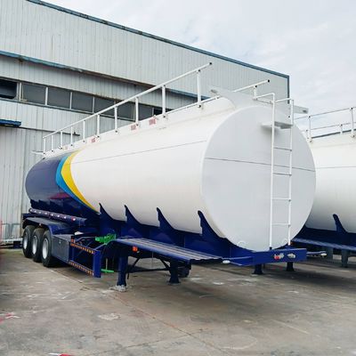 40000L de cimento a granel Tanque de reboque 4 eixos Alumínio Tanker com API válvula acionada pelo ar
