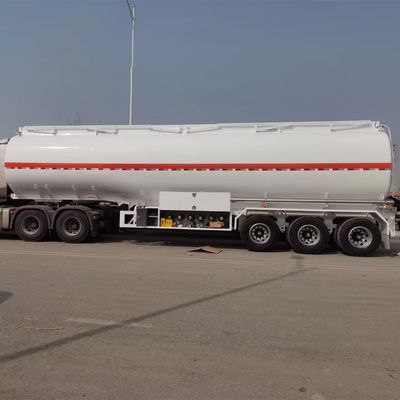40000L de cimento a granel Tanque de reboque 4 eixos Alumínio Tanker com API válvula acionada pelo ar