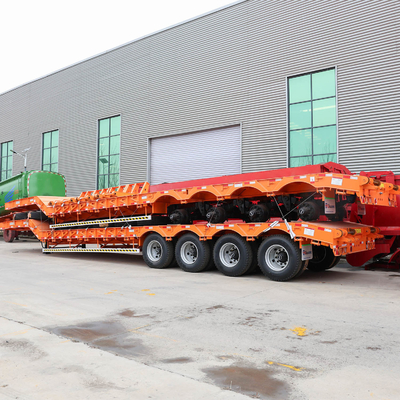 BPW/Fuwa Axles Low Bed Semi-Trailer para requisitos de transporte de carga de 50 T
