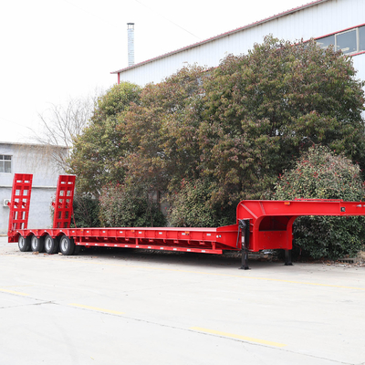 40t 50t 60t 100t Carrinho de carrinho Lowboy Low Bed Semi-trailer Dimensões