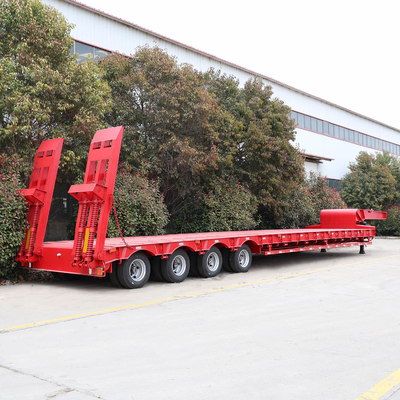 40t 50t 60t 100t Carrinho de carrinho Lowboy Low Bed Semi-trailer Dimensões
