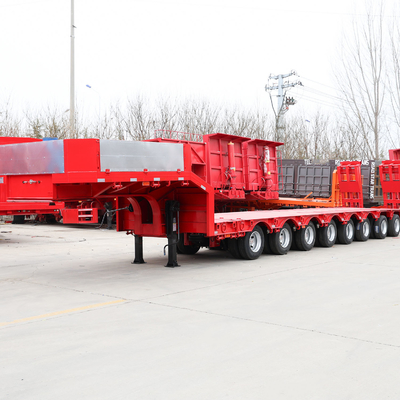40t 50t 60t 100t Carrinho de carrinho Lowboy Low Bed Semi-trailer Dimensões