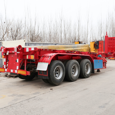 BPW/Fuwa 3 eixos Container de 40 pés de transporte Trailers de cama plana para fácil transporte