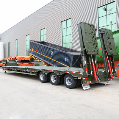 Certificado ISO9001 3 4 eixos de baixo leito Semi-reboques 12m 15m 40FT Lowbed Truck Trailer