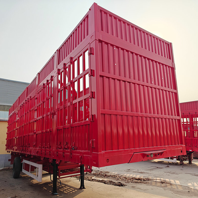Suspensão de Primavera de Folhas 12 Pneus Huayue 4 eixos Flatbed Pile Fence Semi-trailer para 60tons