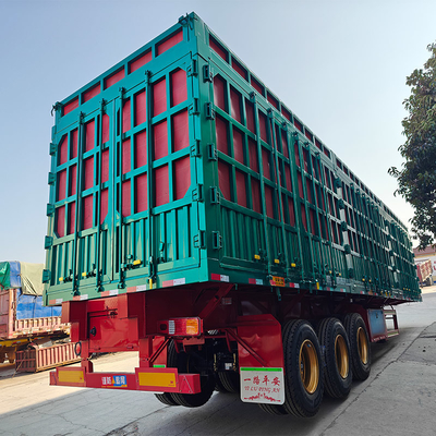 Sistema de travagem antibloqueio ABS equipado com semi-reboque de transporte de carga de 50 toneladas com parede lateral