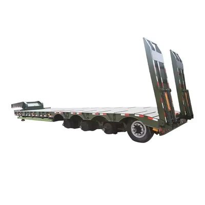 13000x2500-3000x1650mm 4 eixos Super Inter Link Lowbed Flatbed Utility Truck Trailer