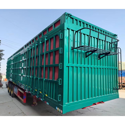 3 eixos estaca carga vedação de parede lateral semi-reboque aço para transporte de longa distância
