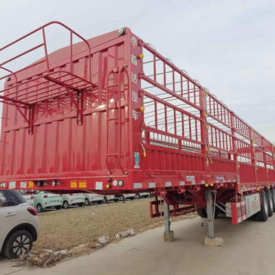 40 toneladas 3 eixo folha suspensão de molas vedação transporte de gado carga semi-reboque