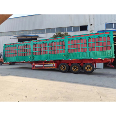 40 toneladas 3 eixo folha suspensão de molas vedação transporte de gado carga semi-reboque
