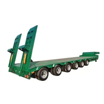 BPW/Fuwa 3,5m Tri-Eixos 4 eixos 70 80ton Low Deck Lowbed Semi-Trailers para máquinas