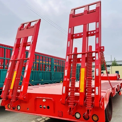 BPW/Fuwa 3,5m Tri-Eixos 4 eixos 70 80ton Low Deck Lowbed Semi-Trailers para máquinas