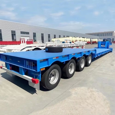 4 eixos Low Bed Lowboy 60ton 80ton Semi-Carrier Trailer para mover máquinas pesadas