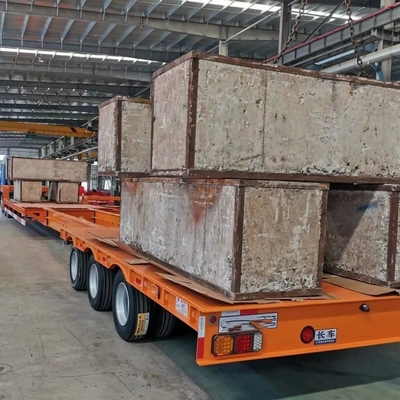 Semi-reboque de 40 FT 3 eixos com suspensão de mola de folha de baixo leito para capacidade de carga de 80 toneladas